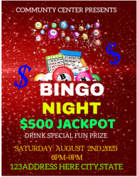 Bingo Night Flyer (US Letter) template