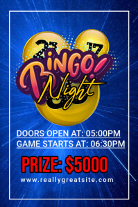 bingo night Poster template