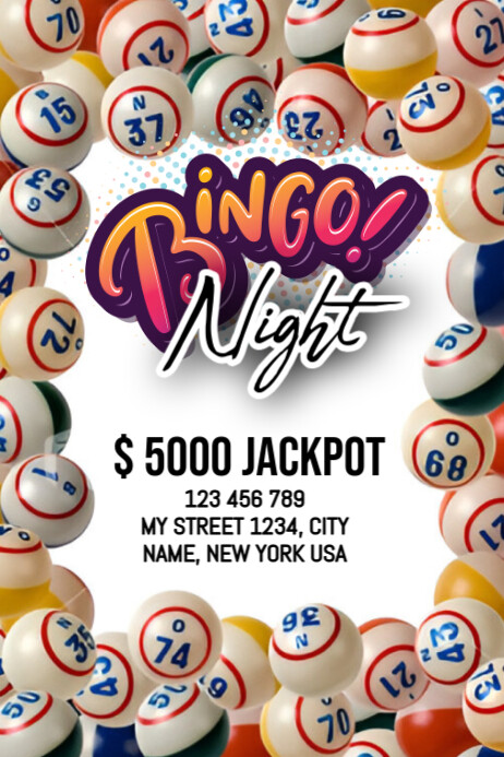 bingo night Plakkaat template