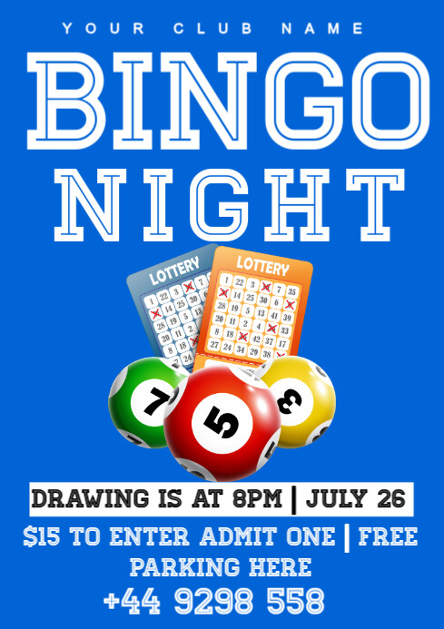 bingo night A1 template