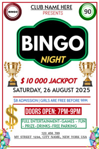 BINGO NIGHT Poster template