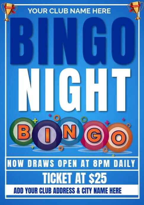bingo night A1 template