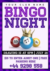 bingo night A1 template
