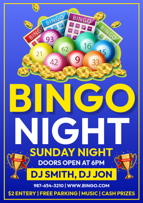 Bingo Night A2 template