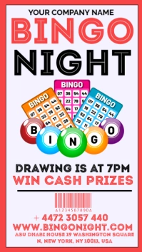 bingo night Digital Display (9:16) template