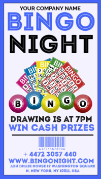 bingo night Digital Display (9:16) template