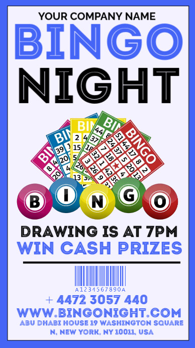 bingo night Digitale Vertoning (9:16) template