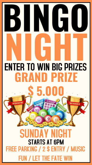 Bingo night Instagram-verhaal template