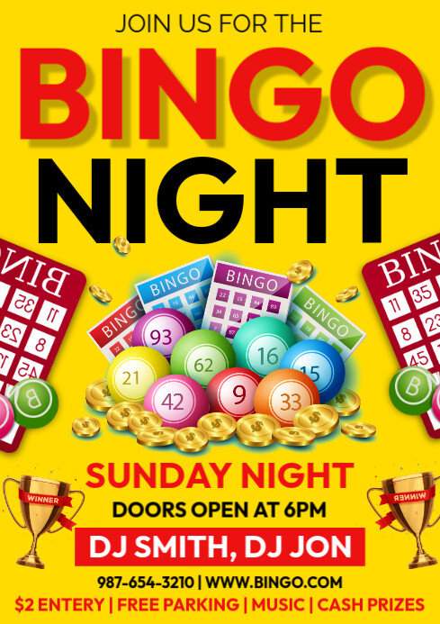 Bingo Night A2 template
