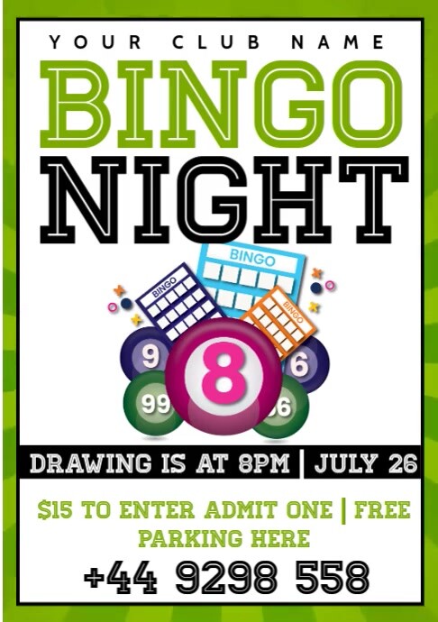 bingo night A1 template