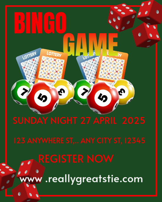 bingo Night Instagram Portrait template