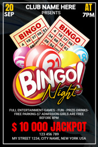 bingo night Poster template