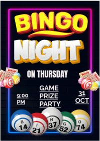 bingo night A1 template
