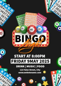 bingo night A6 template