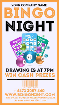 bingo night Digital Display (9:16) template