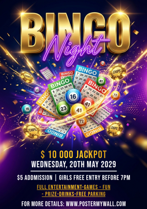 Bingo Night Event A3 Template | PosterMyWall
