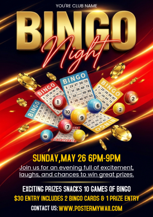Bingo Night Event A4 Template | PosterMyWall