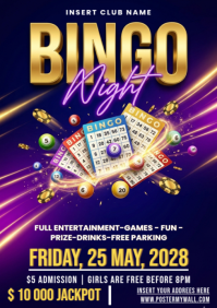 Bingo Night Event A5 template