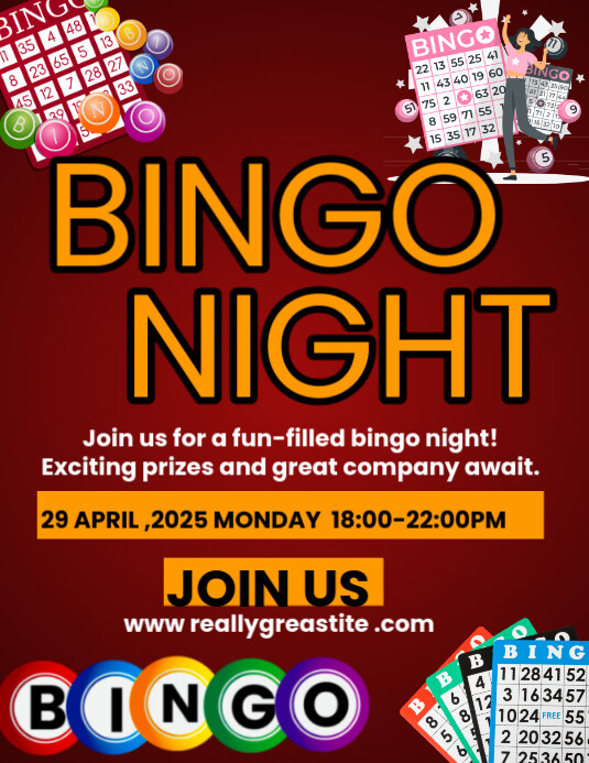 Bingo Night Event  Flyer (us Letter) template