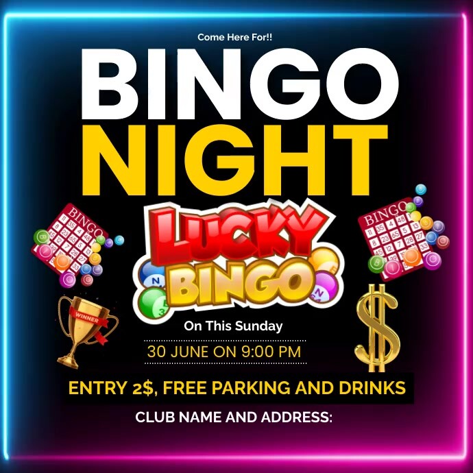 Bingo Night Event Instagram Video Post Template PosterMyWall bingo-night-event-instagram-video-post-template-postermywall