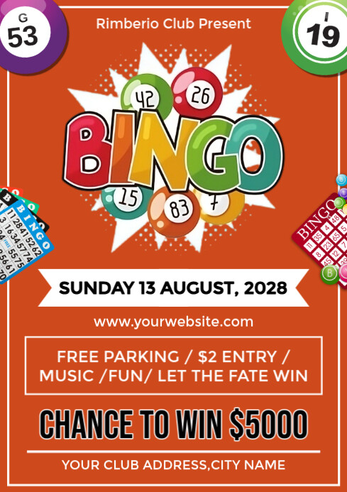 Bingo night event invitation a2 Template | PosterMyWall