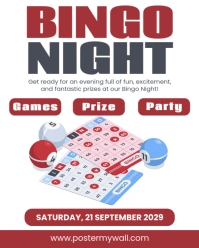 Bingo Night Event Invitation Instagram Portrait template