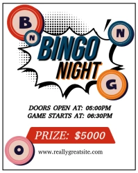 Bingo Night Event Invitation Instagram Portrait template