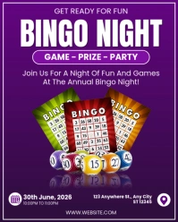 Bingo Night Event Invitation Instagram Portrait template