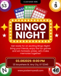 Bingo Night Event Invitation Instagram Portrait template