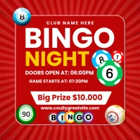 Bingo Night Event Invitation Instagram Post template