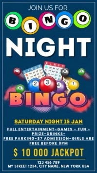 Bingo Night Event Invitation  Instagram Reel template