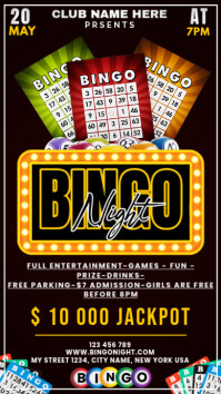 Bingo Night Event Invitation Instagram Story template