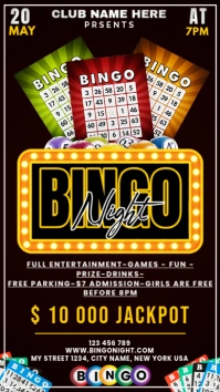 Bingo Night Event Invitation Instagram Story template