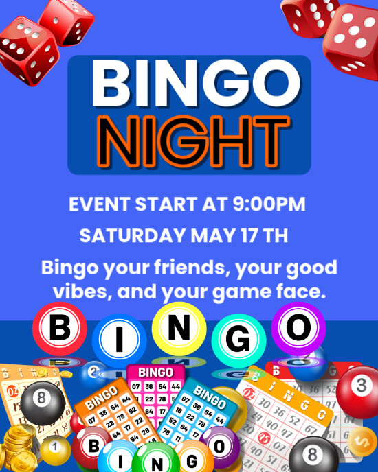 Bingo Night Event Party Instagram Portrait template