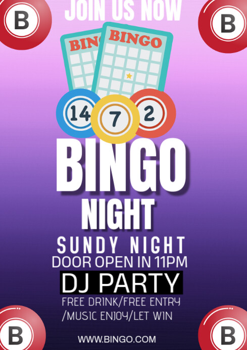 bingo night event post Template | PosterMyWall
