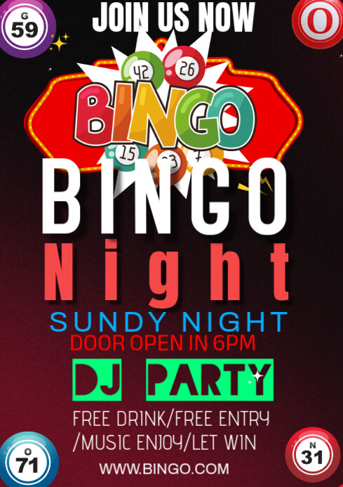 bingo night event post Template | PosterMyWall