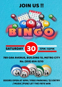 bingo night event poster A1 template