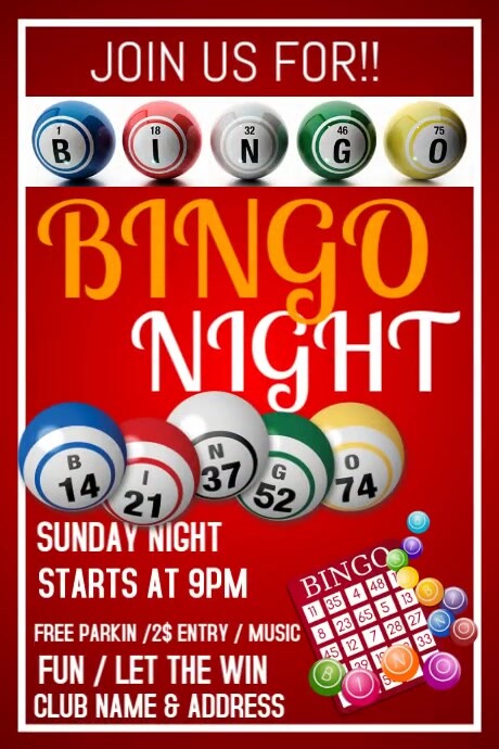 Bingo Night Event Poster template