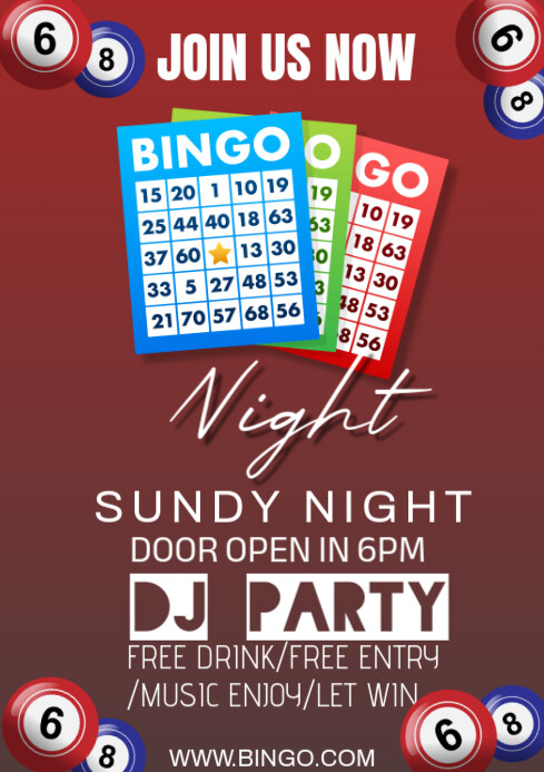 bingo night event poster Template | PosterMyWall