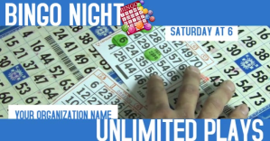 Bingo Night Facebook Post Ad template