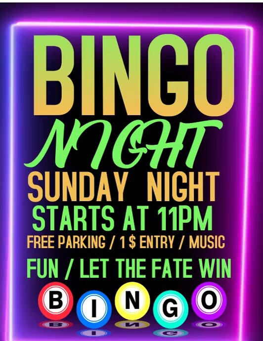 Bingo Night  Flyer (us Letter) template