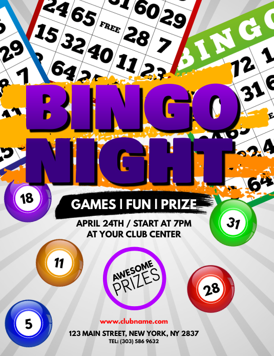 Bingo Night Flyer Template PosterMyWall