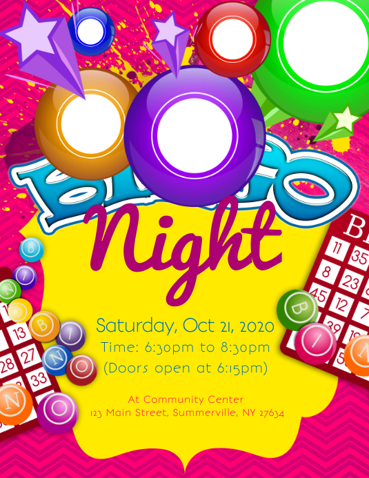 Bingo Night Flyer Template PosterMyWall