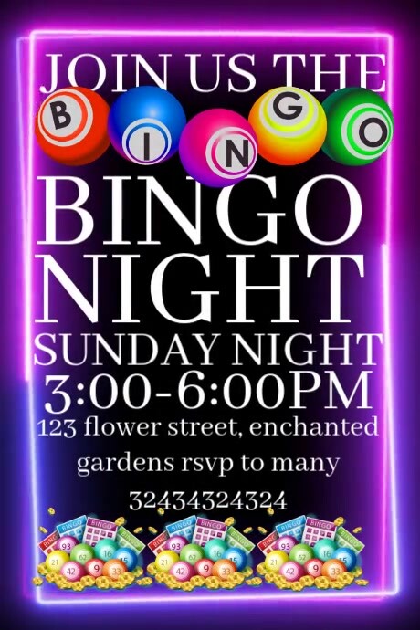 Bingo Night Flyer Poster Template | PosterMyWall