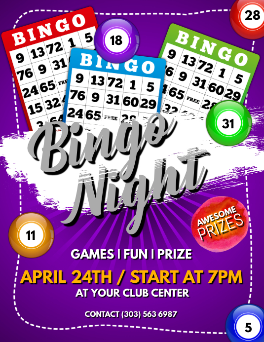 Bingo Night Flyer Template PosterMyWall bingo-night-flyer-template-postermywall