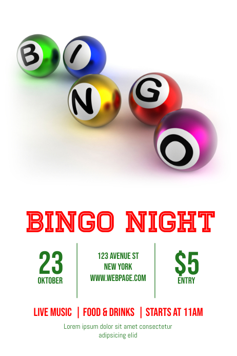 Bingo Night Flyer Template | PosterMyWall