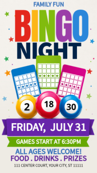 White Bingo Night Event Instagram-verhaal Template