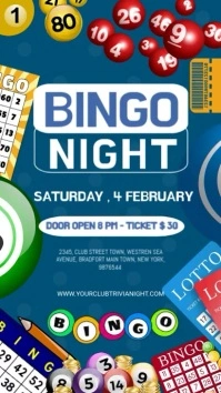 Bingo Night Game Flyer Historia de Instagram template
