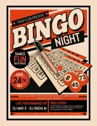 Bingo Night Game Flyer Pamflet (Letter AS) template