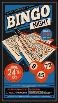 Bingo Night Game Flyer Historia de Instagram template
